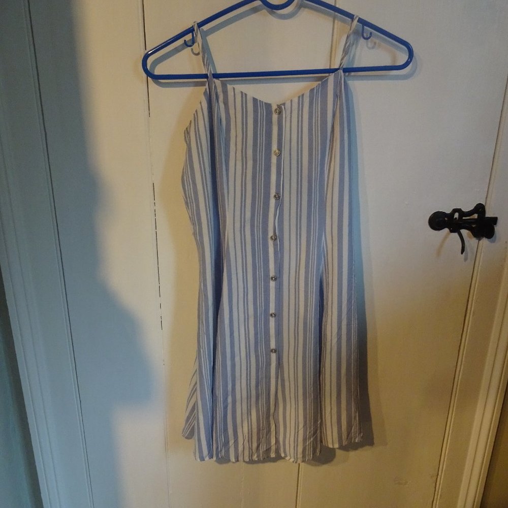 COTTON:ON Blue & White Striped Dress Medium